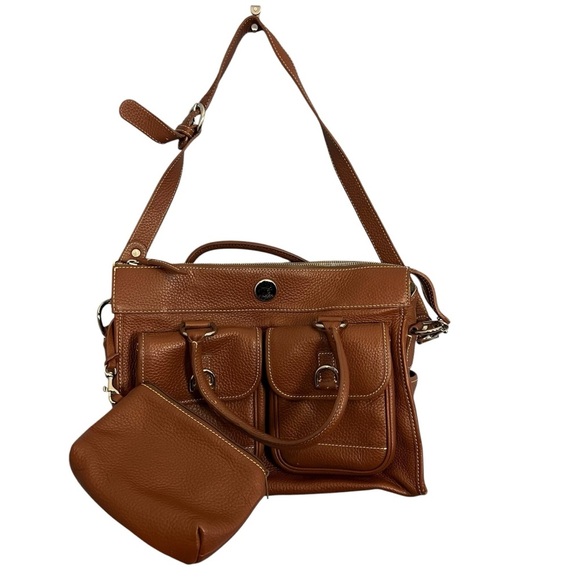 Dooney and Bourke Medium Brown Two Pocket Satchel - Picture 2 of 13
